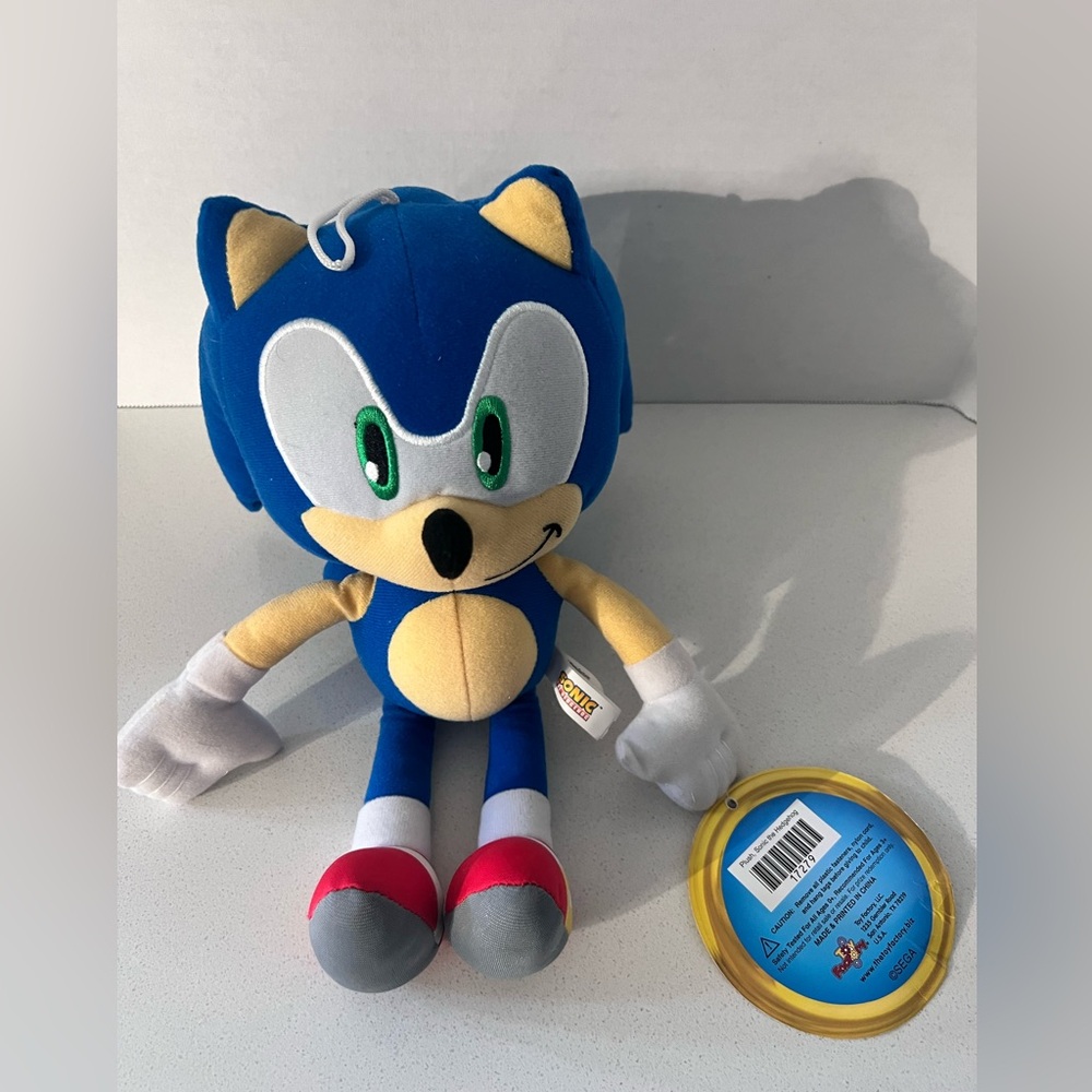 Sonic the Hedgehog 12" Plush Stuffed Animal SEGA Toy Factory New With Tag‎